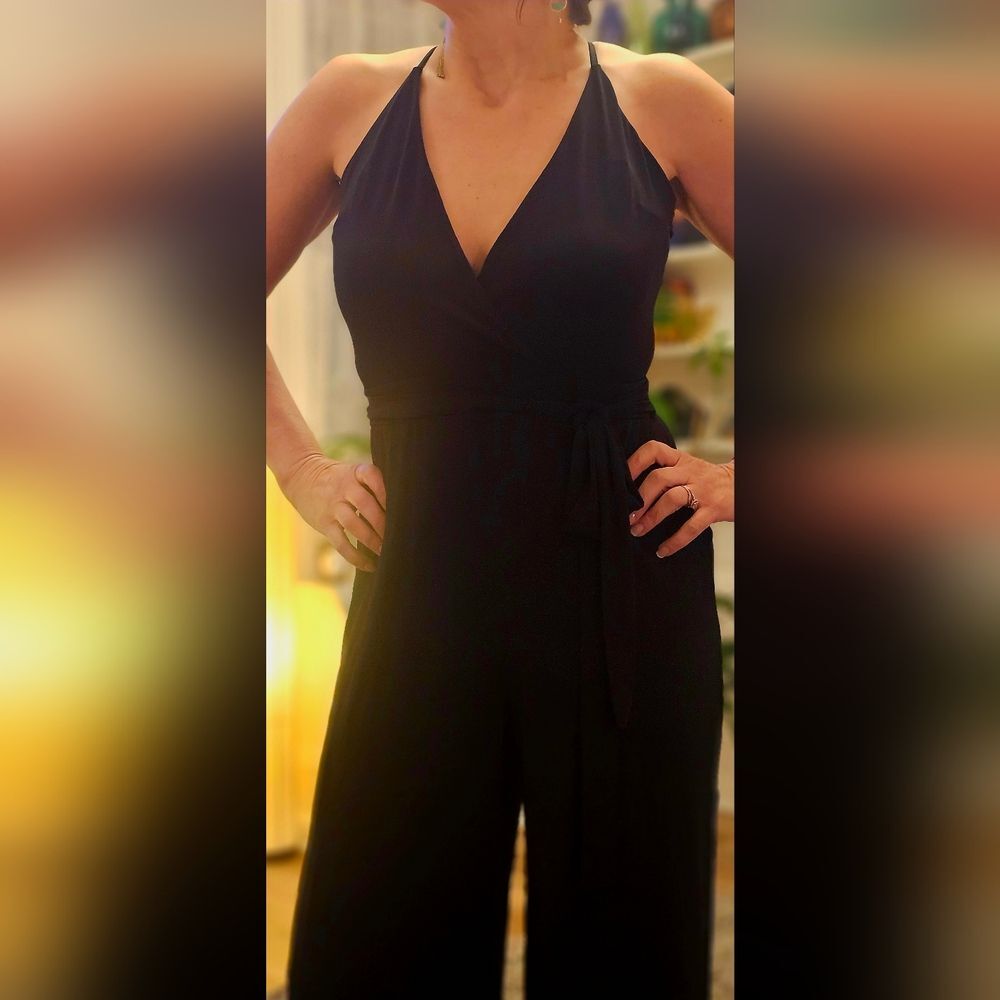 Express Black Wide Leg Jumpsuit